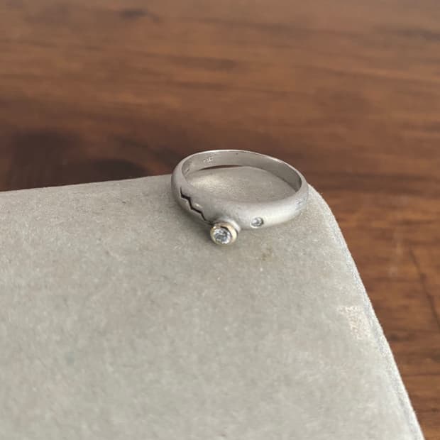 큐빅 실버 반지(925 SILVER)