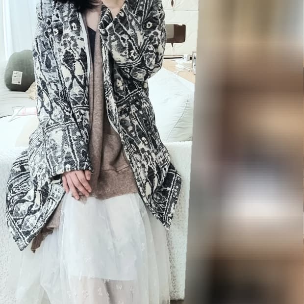 이로 IRO 트위드 오버핏 코트 롱자켓 (55-66) 상태좋음/착샷O