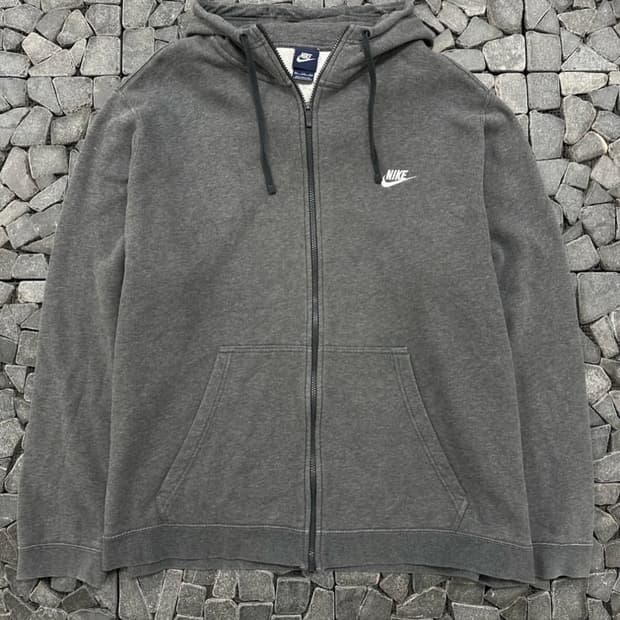 나이키 차콜 약기모 후드집업 3XL