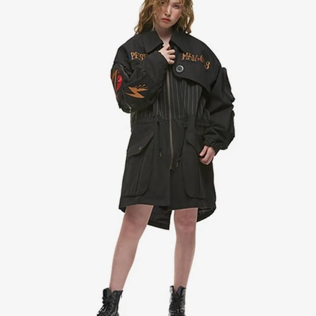 그라피스트만지 패치드 워싱 야상
Free size
