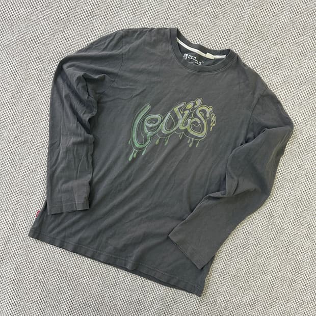 L 리바이스 차콜 긴팔 티셔츠 0423D