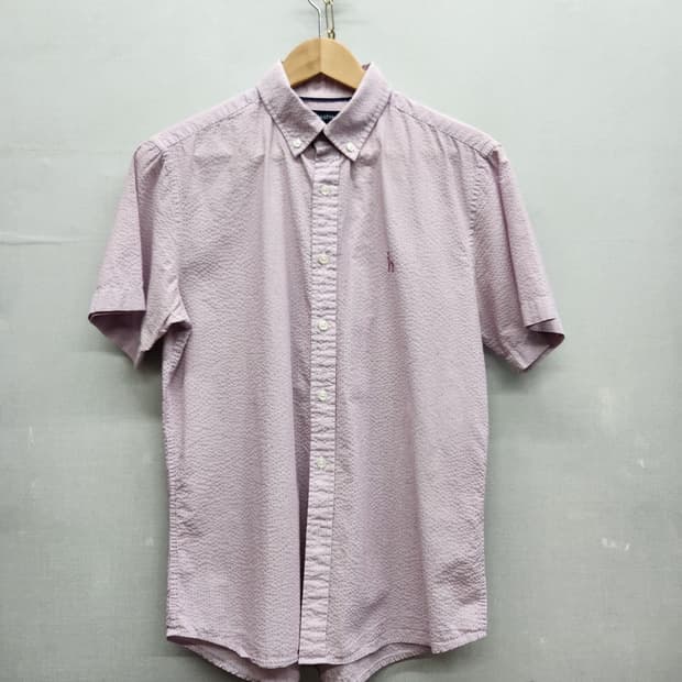 헤지스 로고 시어서커 반팔셔츠 100(M~L)