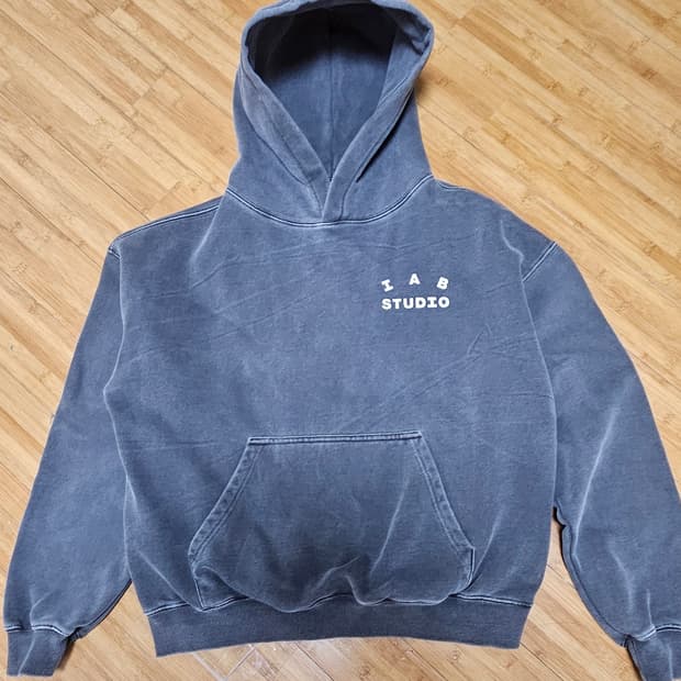 아이앱 스튜디오 피그먼트 후드 블랙 라지L