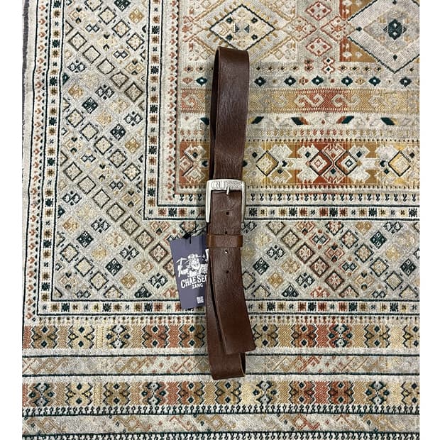 게스 소가죽 레더 벨트 브라운 #csz3028