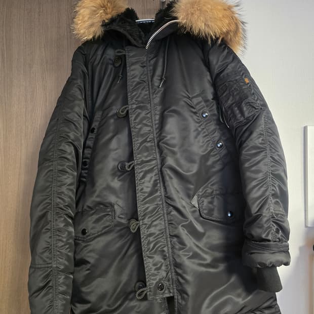 알파인더스트리 N3B 파카 블랙 L