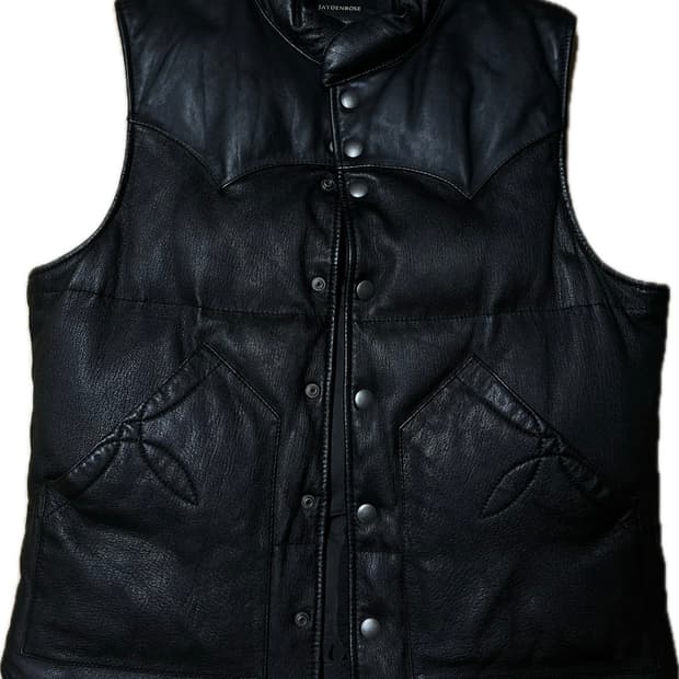 jaydenrose 레더 조끼 패딩