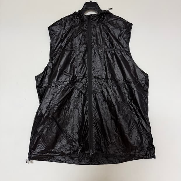 새상품 남자 후드 바람막이 조끼 (블랙)