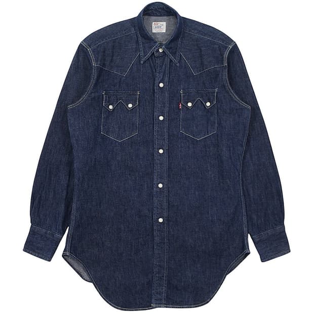LVC 1950s 숏혼 소투스 웨스턴 데님 셔츠 빅E 리바이스 발렌시아