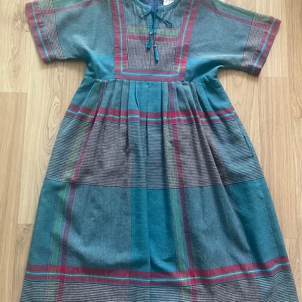 일본 빈티지 체크 원피스 모리걸 하구미 아오이유우