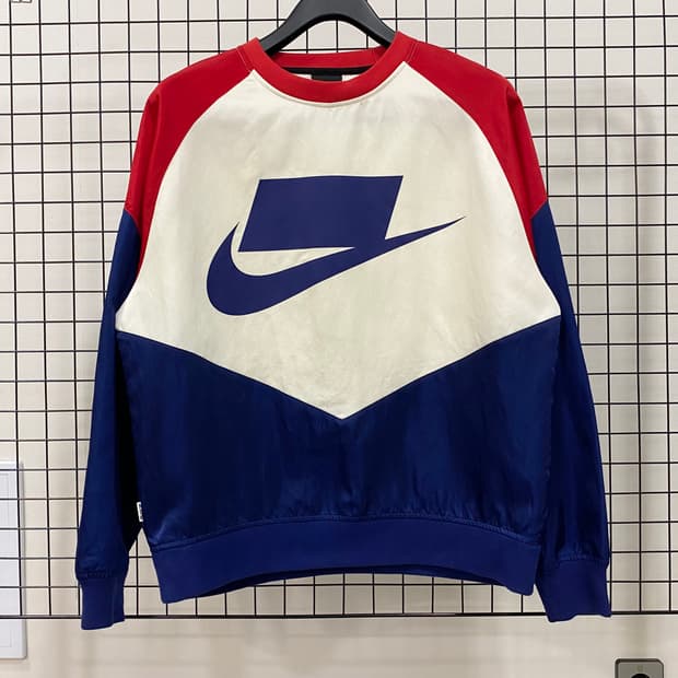 나이키 NSW 우븐 크루 탑 웜업 맨투맨