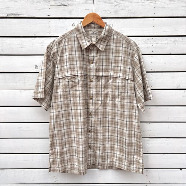 L.L.bean 엘엘빈 체크 반팔 셔츠