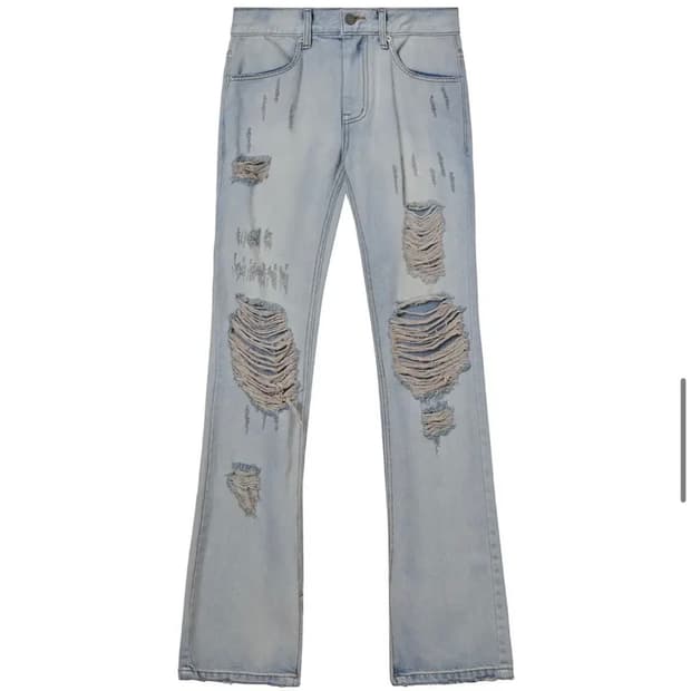 오픈와이와이 DISTRESSED WASHED JEANS 팬츠 아이스블루
