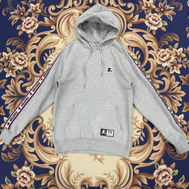 (M)스타터 Starter 사이드라인 후드티셔츠(그레이)