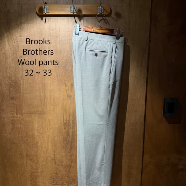 Brooks Brothers 브룩스브라더스 원턱 울 슬랙스 33