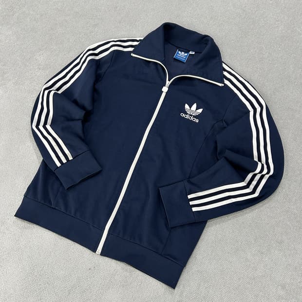 아디다스 네이비 삼선 트랙탑 2XL