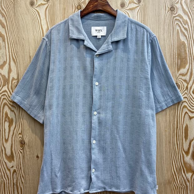 왁스 런던 시어서커 반팔 셔츠