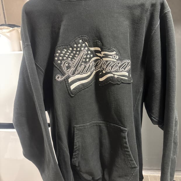 Steve & Barry's 빈티지 America 자수 후드 L