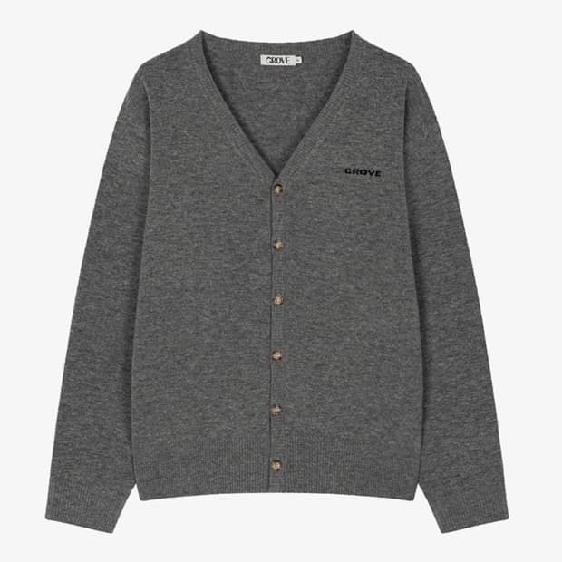 25SS 그로브 니트 가디건 그레이