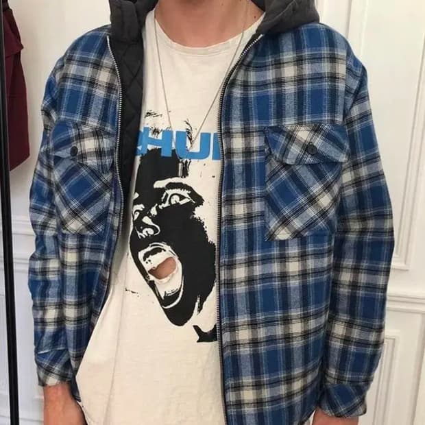 Rhude 퀄팅 플란넬 자켓 flannel jacket