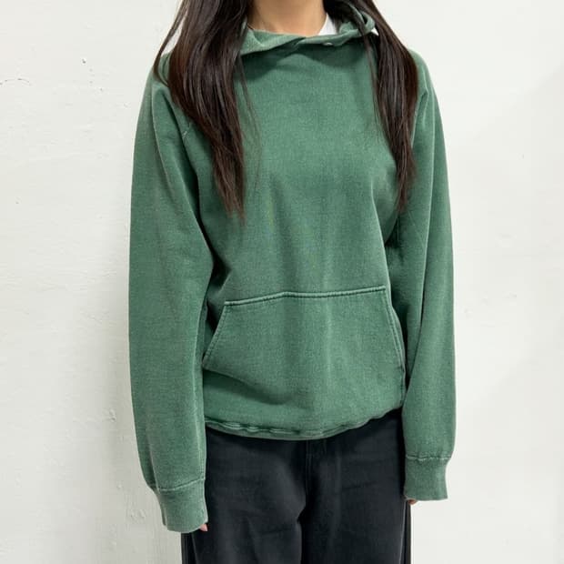 빈티지 후드티 그린