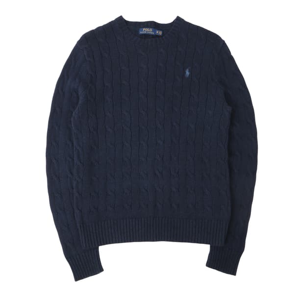폴로 랄프로렌 네이비 케이블 니트 스웨터