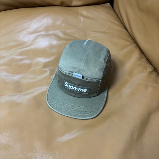 Supreme 슈프림 워시드 카키 캠프캡 모자 (Washed Khaki)