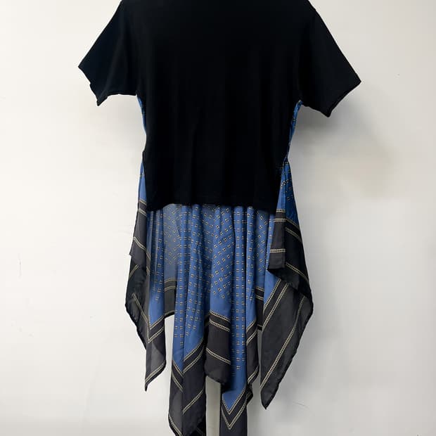 메종 미하라 야스히로 레이어드 스카프 티셔츠