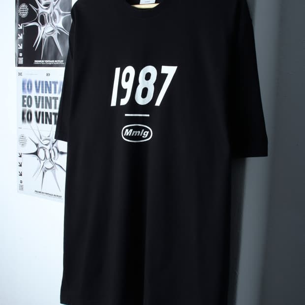 (L-XL) 엠엠엘지 반팔 티셔츠 빅로고 블랙 올드스쿨-H31704