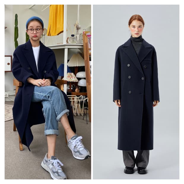 임블리 블리라벨 핸드메이드 롱코트