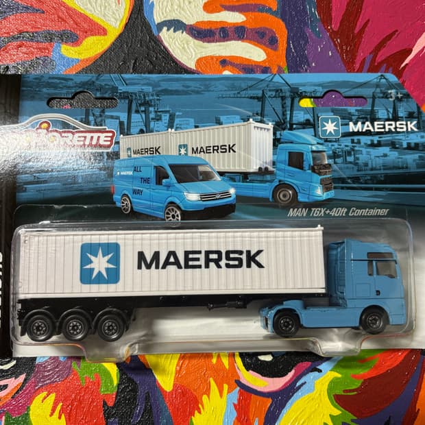 미개봉) 머스크 40피트 컨테이너 트럭 다이캐스트 마조렛 인테리어 소품