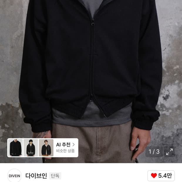 다이브인 후드집업