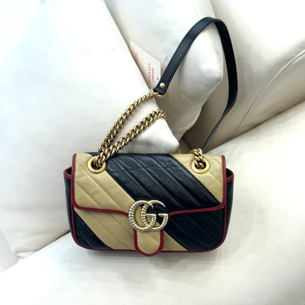 구찌 GG 마몽 마틀라세 체인백 (정품)