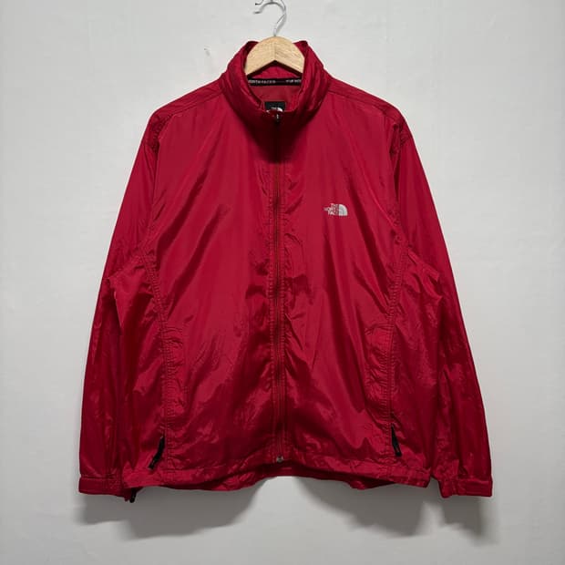 노스페이스 레드 경량 바람막이