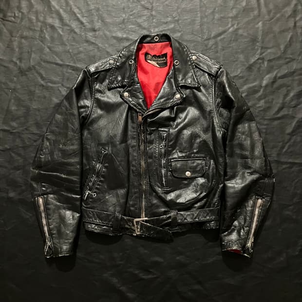 🇺🇸 Sears 시어스 오크브룩 스티어하이드 d포켓 더블라이더 자켓