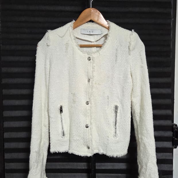 (정품) [이로] 아그네트 프린지 코튼 트위드 자켓 | 00112