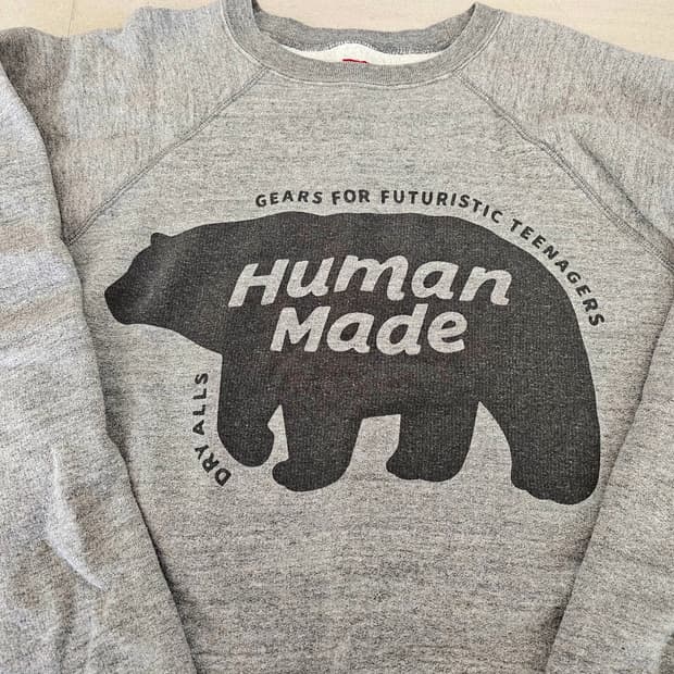 휴먼메이드 래글런 크루넥 스웨트 셔츠