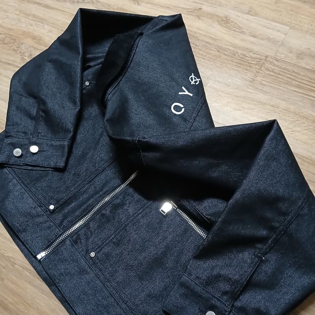 OY 오와이 패넬 코듀로이카라 데님 트러커 자켓 오버핏