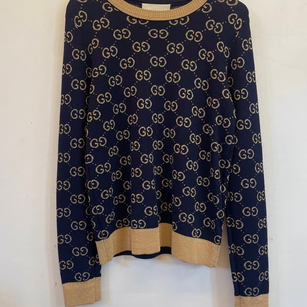 구찌 GG 니트 네이비