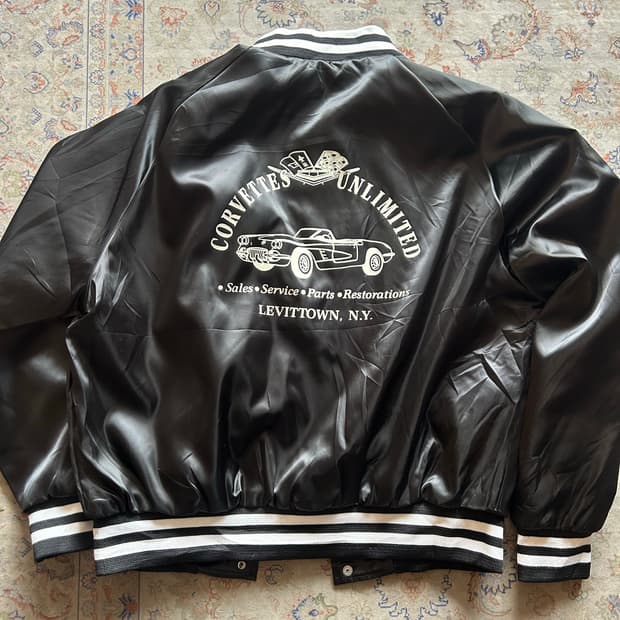 90‘s USA satin jacket Lsize