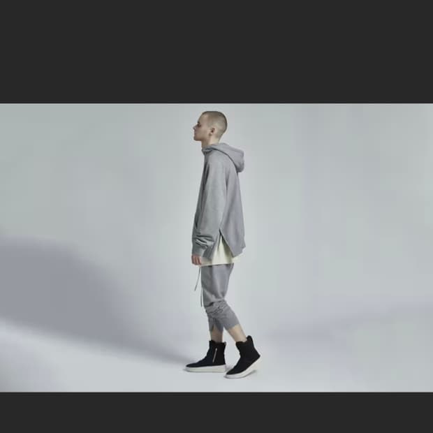 피오갓 2nd 컬렉션 그레이 하프 후드집업 (M)