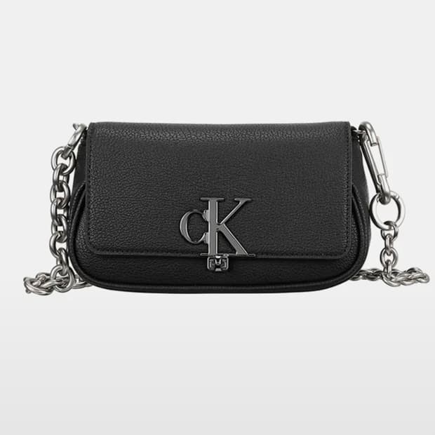  [1회착용] 캘빈클라인 블랙 미니멀 모노그램 체인 숄더백