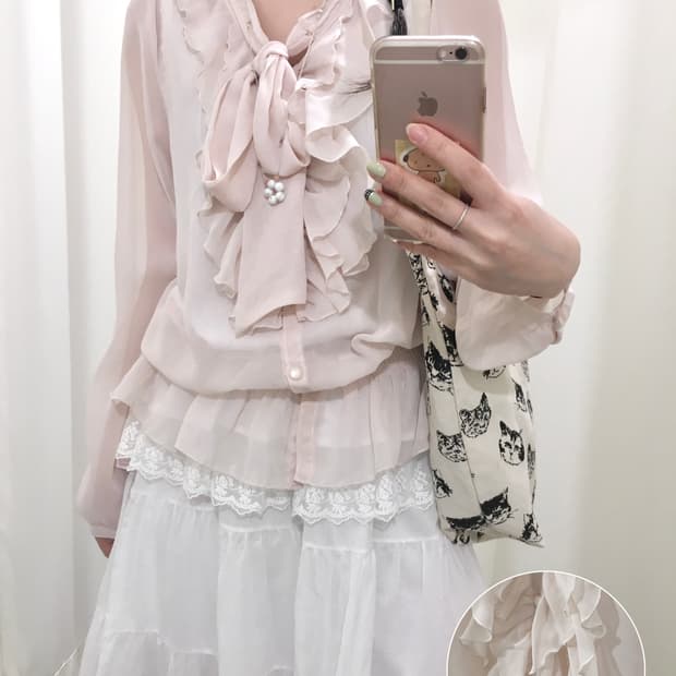 ruffle lace blouse