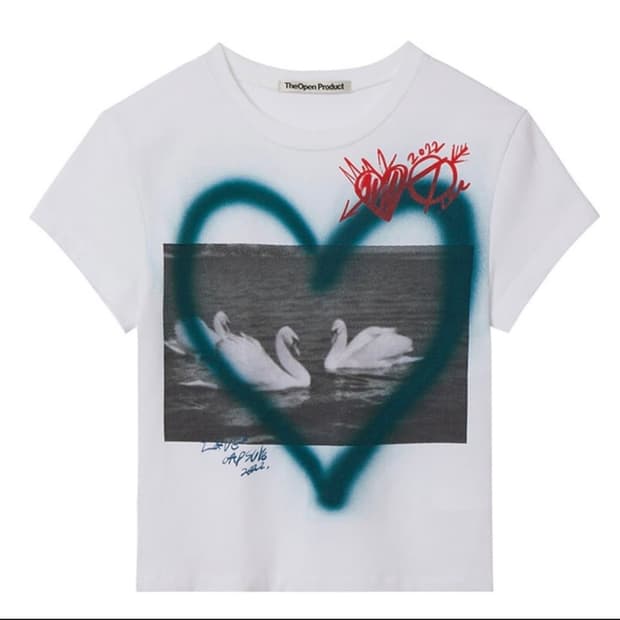 오픈와이와이 OPEN YY 스완하트 크롭티 [아이유 설현 착용]