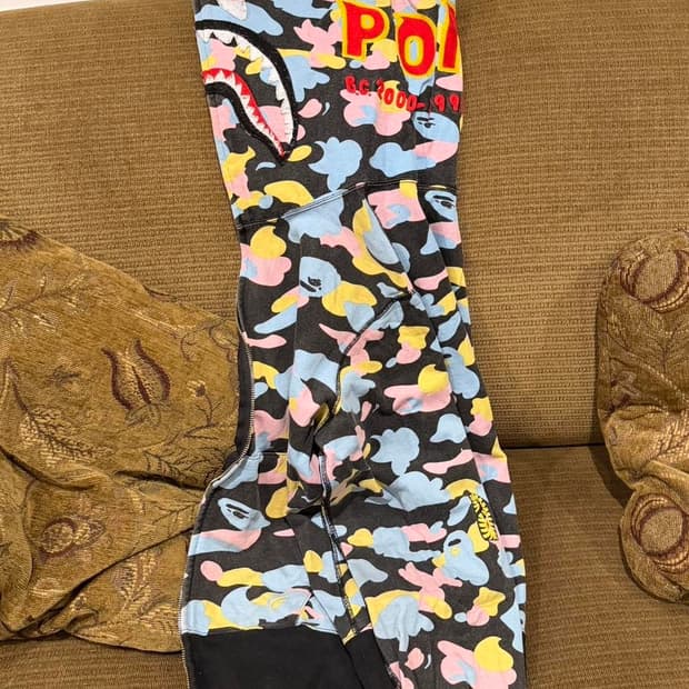 베이프 PONR 뉴 멀티 카모 세컨드 샤크 풀 후드집업