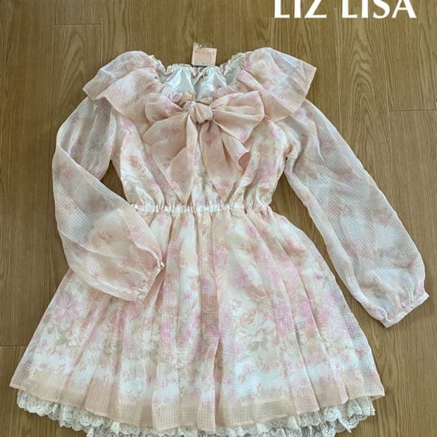 Liz Lisa 희귀매물 핑크 히메갸루 수채화 원피스