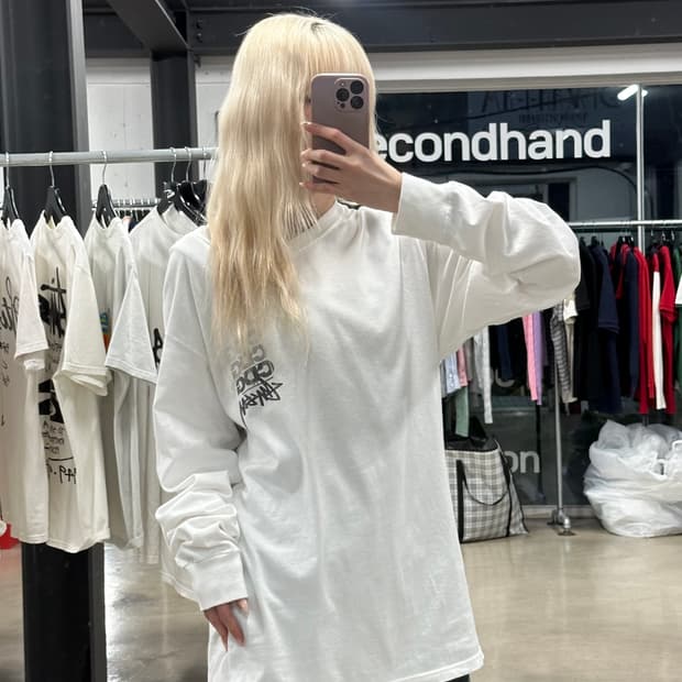 스투시xCDG 꼼데가르송 닷 긴팔 롱슬리브