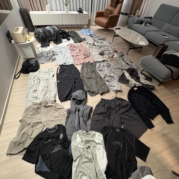 남자 옷 일괄 정리