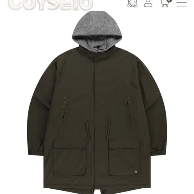코이세이오 워시드 밀리터리 자켓 야상 머드 카키
