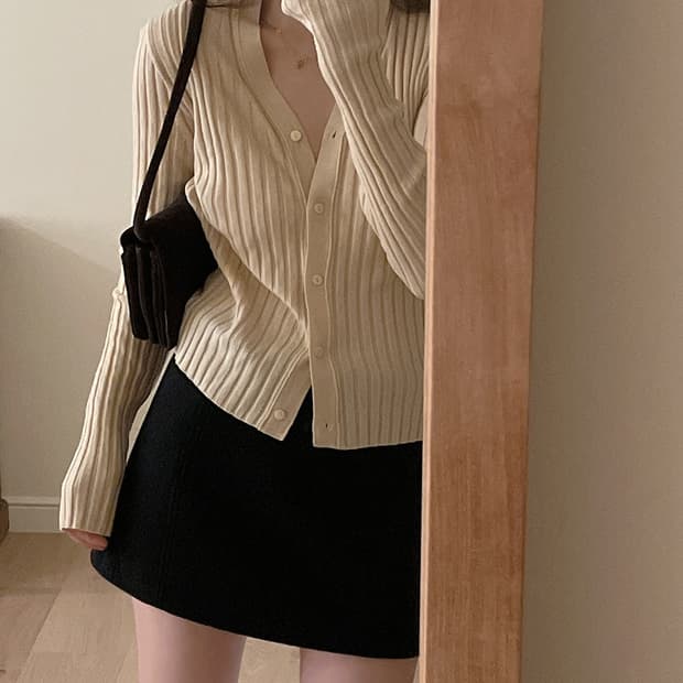 택ㅇ새제품) 메이베비이비 골지 가디건 버터베이지