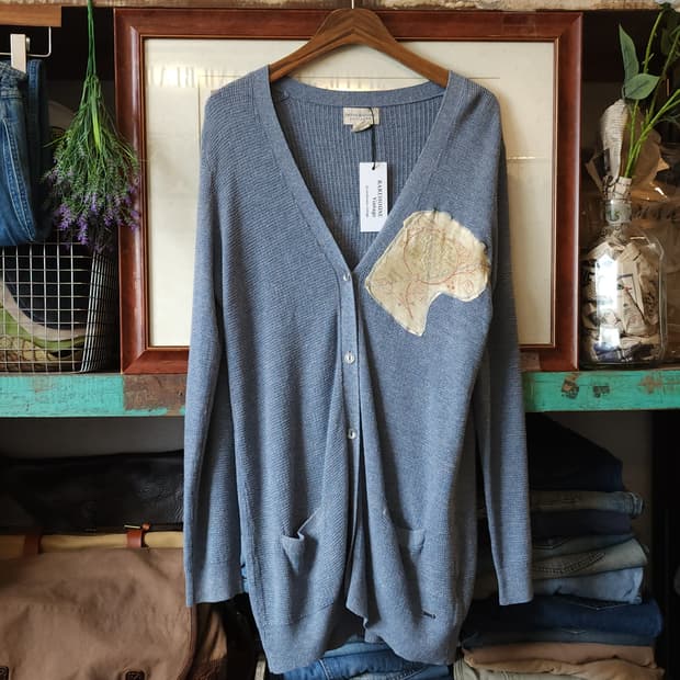 폴로 데님앤서플라이 패치워크 인디고 가디건 M